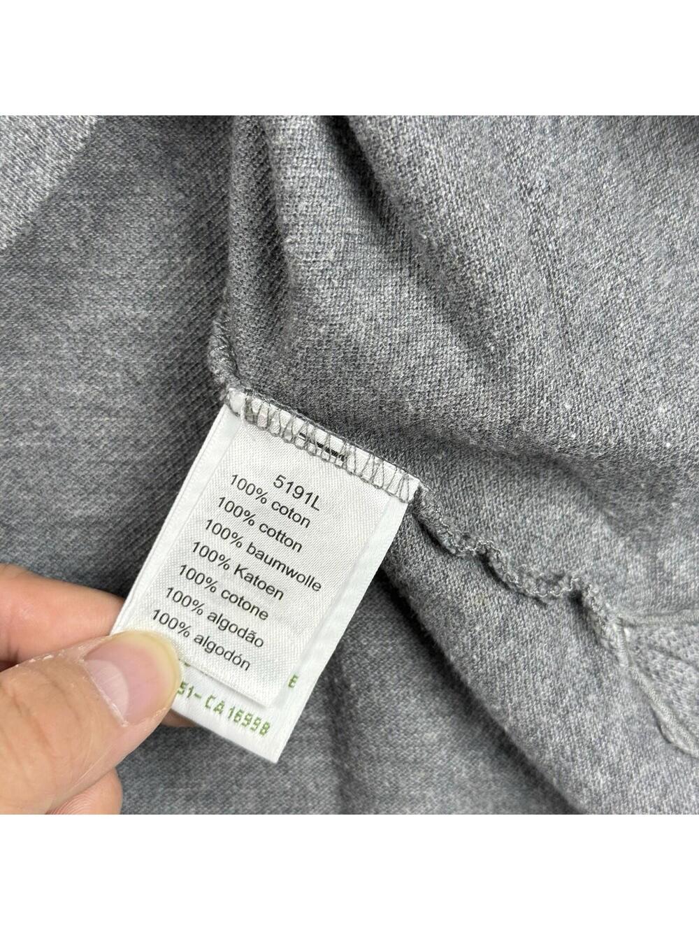 Lacoste Polo Shirt Mens 5 Gray Big Croc Logo Designer Golf Classic Fit Preppy - Picture 7 of 9